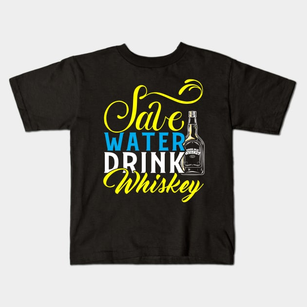 Whiskey Bourbon Whisky Scotch Blended Gift Kids T-Shirt by Tee__Dot